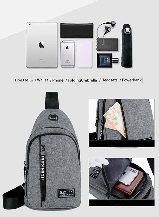 AG E-Com Small Crossbody Chest Bag Sling Bag Water Resistant Purse One Strap Travel Bag for Men Women Boys With Earphone Hole - Image 3